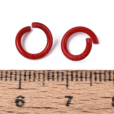 Spray Painted Iron Open Jump Rings IFIN-T017-04B-16-1
