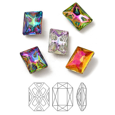 K9 Glass Rhinestone Cabochons RGLA-P036-03B-M-1
