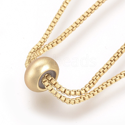 Brass Box Chain Slider Bracelet Making KK-Q675-05G-1