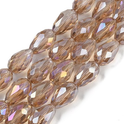 Transparent Electroplate Glass Beads Strands EGLA-N013-T4mm-B23-1
