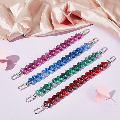 8Pcs 4 Colors Acrylic Boot Strap Chains FIND-GO00004-1
