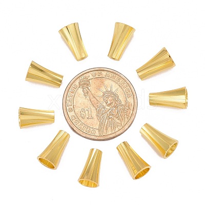 Brass Bead Caps KK-E362-G-1
