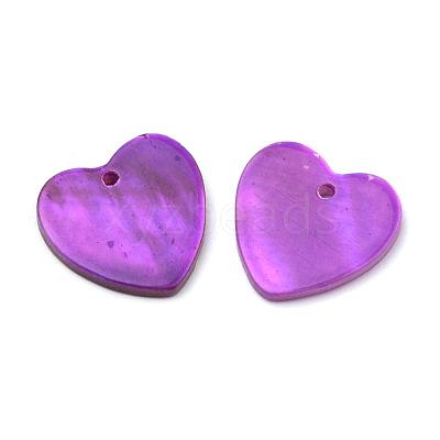 Spray Paint Freshwater Shell Charms SHEL-Q012-013-1