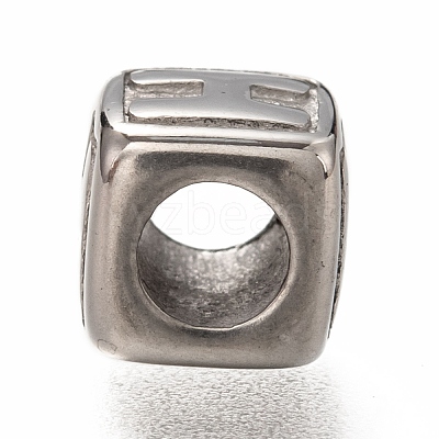 Tarnish Resistant 304 Stainless Steel European Beads OPDL-L020-001H-1