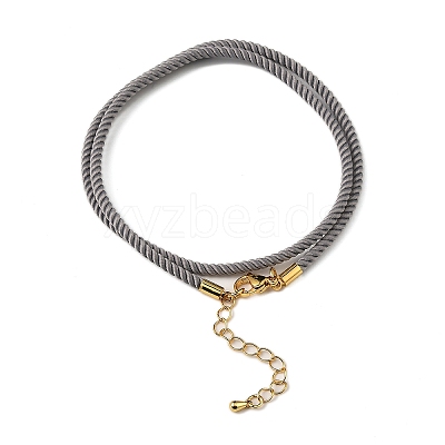 Nylon Milan Cord Necklace Making MAK-M028-01G-21-1