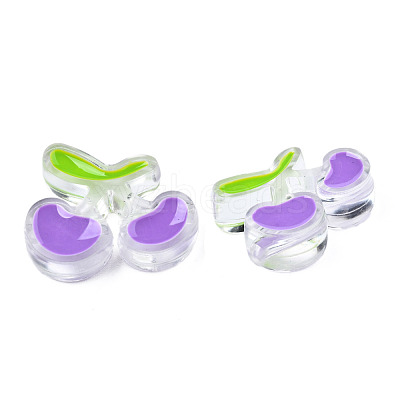 Transparent Acrylic Enamel Beads TACR-N012-006B-1