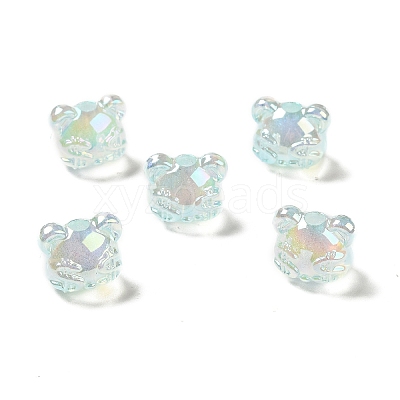 UV Plating Rainbow Iridescent Acrylic Beads PACR-M002-03-1