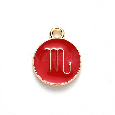 Alloy Enamel Pendants X-ENAM-S124-01A-07L-1