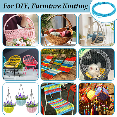 Plastic Rattan Wicker Strips DIY-WH0816-132F-1