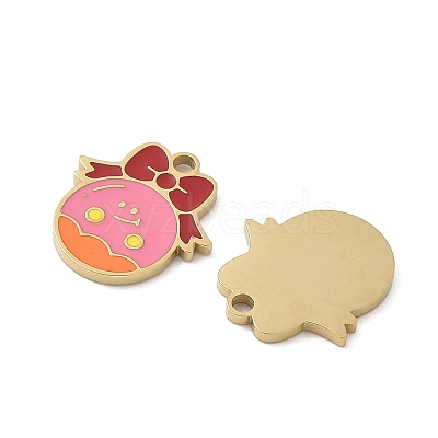 Christmas 304 Stainless Steel Enamel Pendants STAS-Z093-08Q-G-1