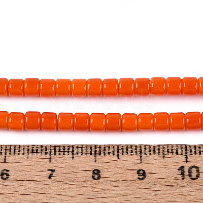Opaque Solid Color Glass Beads Strands GLAA-N065-4x4mm-C03-1