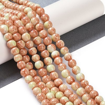 Baking Paint Glass Bead Strands GLAA-H031-01A-02-1