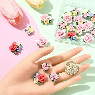 20Pcs 5 Styles Handmade Porcelain Cabochons PORC-YW0001-19-1