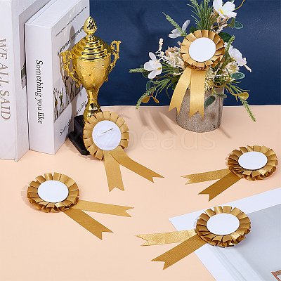 Award Ribbon Shape Iron Badge Pins LS-JEWB-WH20002-04B-1