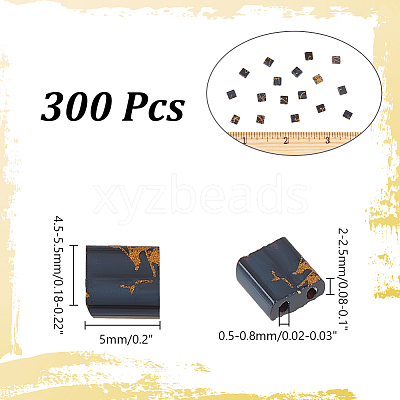 300Pcs 2-Hole Glass Seed Beads SEED-NB0002-12-1