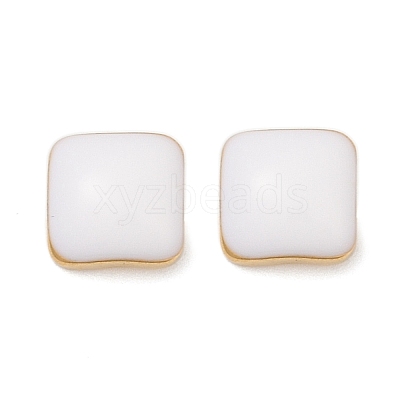 304 Stainless Steel Enamel Stud Earrings EJEW-U045-02G-01-1