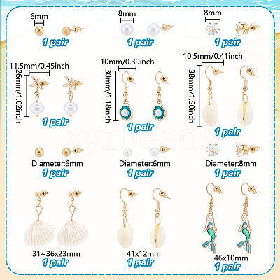 2 Sets 2 Styles Alloy Earring Sets EJEW-GA0001-06-1