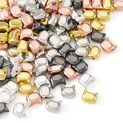 100Pcs 5 Colors Electroplate Glass Beads EGLA-TA0013-53-1