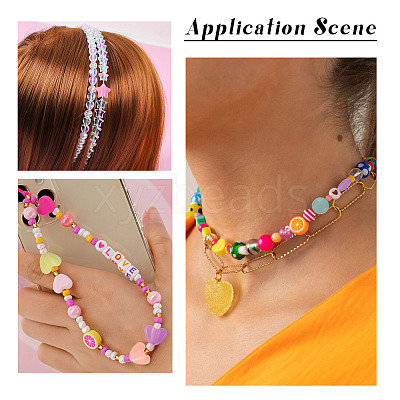 200Pcs 4 Style Luminous Acrylic Beads TACR-FS0001-02-1
