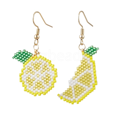 Glass Seed Beads Dangle Earrings EJEW-MZ00500-1