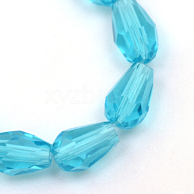 Transparent Glass Bead Strands GLAA-R168-8x11-01C-1