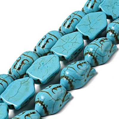 Synthetic Turquoise Beads Strands TURQ-G119-20x29mm-08-1