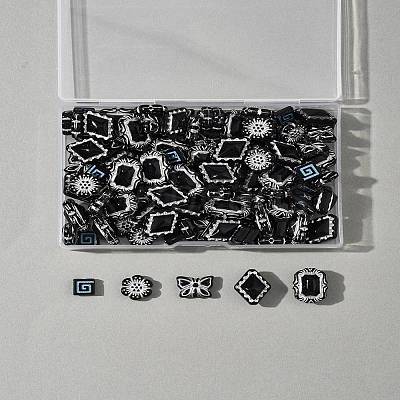 100Pcs 5 Styles Opaque Acrylic Beads OACR-FS0002-06-1
