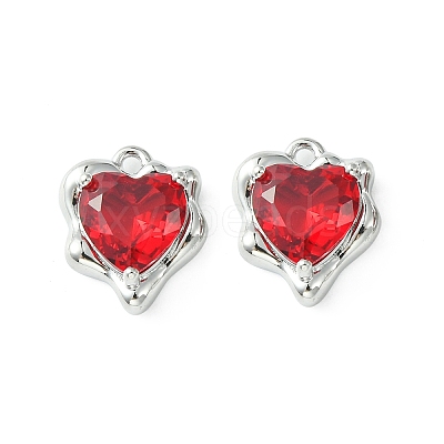 Brass Micro Pave Cubic Zirconia Charms KK-L208-06P-05-1