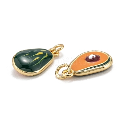 Brass Enamel Charms KK-A155-05G-1