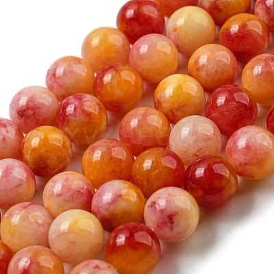 Natural Dyed Yellow Jade Beads Strands G-Q160-A01-01C-1