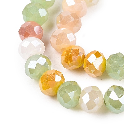 Electroplate Glass Beads Strands GLAA-T023-D16-05-1