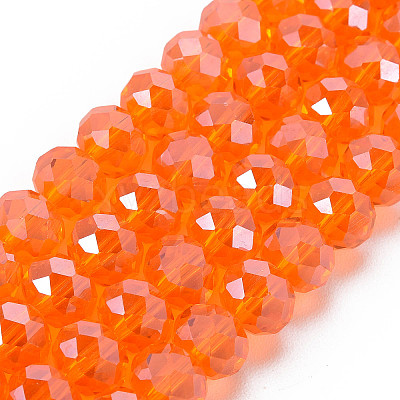 Electroplate Glass Beads Strands EGLA-A034-T8mm-A07-1
