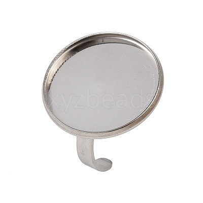 304 Stainless Steel Cuff Ring Components STAS-D372-07P-08-1