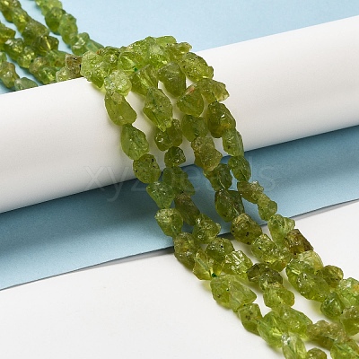 Raw Rough Natural Olive Quartz Beads Strands G-I283-G07-02-1