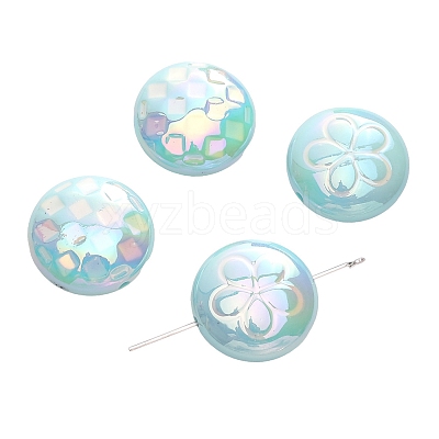 2Pcs UV Platings Acrylic Beads PW-WG8BB90-04-1