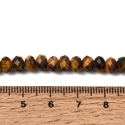 Natural Tiger Eye Beads Strands G-N0179-03-6x4mm-1