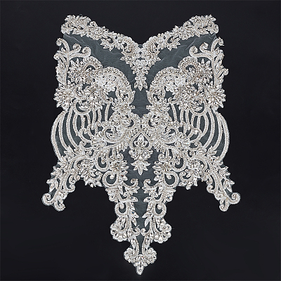 Lace Embroidery Sewing Polyester Appliques DIY-WH0013-63-1