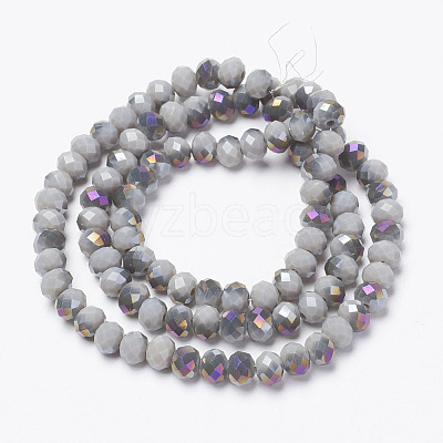 Electroplate Opaque Glass Beads Strands LS-EGLA-A034-P8mm-F15-1