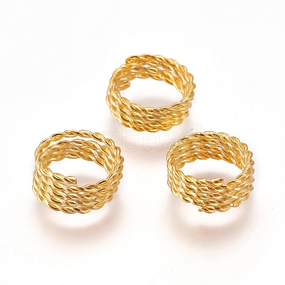 Alloy Hair Braid Spring Rings OHAR-WH0013-01G-1