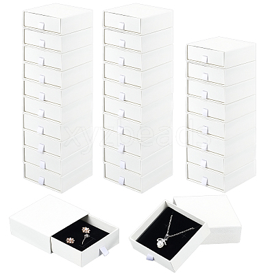 Paper Jewelry Drawer Boxes LS-CON-WH0085-203B-1