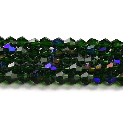 Transparent Electroplate Glass Beads Strands EGLA-A039-T4mm-L25-1