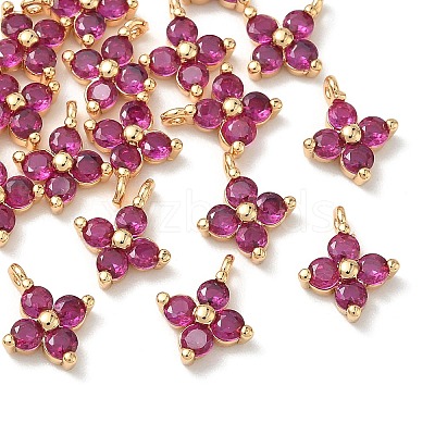 SHEGRACE Brass Cubic Zirconia Charms XGRQ4H893-680G-C-1