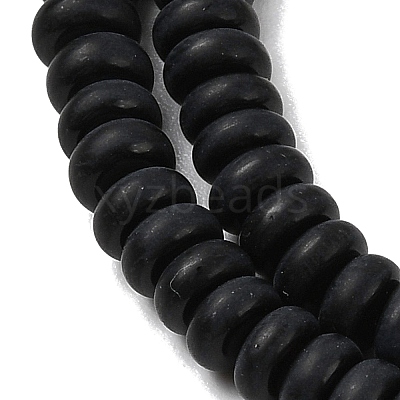 Natural Black Onyx(Dyed & Heated) Beads Strands G-P575-A37-4x2mm-1