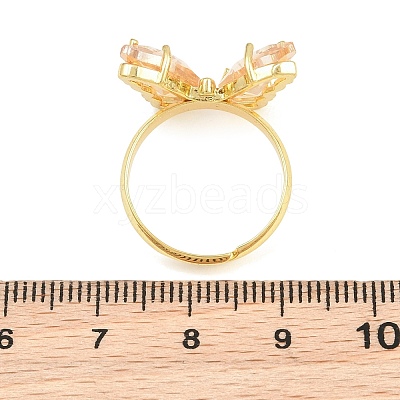 Brass Micro Pave Cubic Zirconia Finger Rings GL-CBA65A8-01G-1