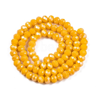 Electroplate Glass Beads Strands EGLA-A044-P6mm-A29-1