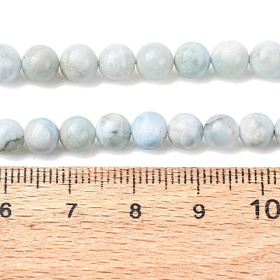Natural Larimar Beads Strands G-B156-A01-6mm-01-1