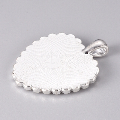 Alloy Pendant Cabochon Settings ALRI-TAC0001-07S-1