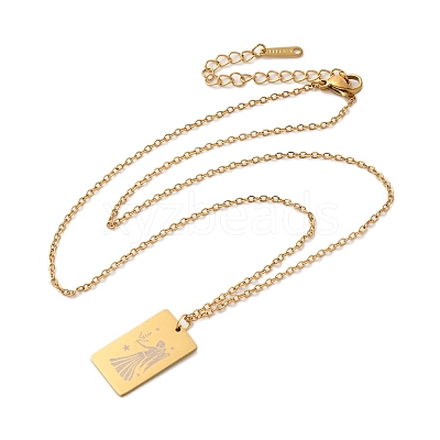Golden 202 Stainless Steel Constellation Pendants Necklaces NJEW-K380-02G-10-1