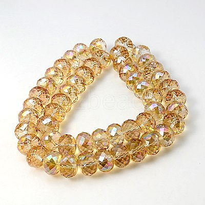 Electorplated Glass Beads EGLA-E005-12-1