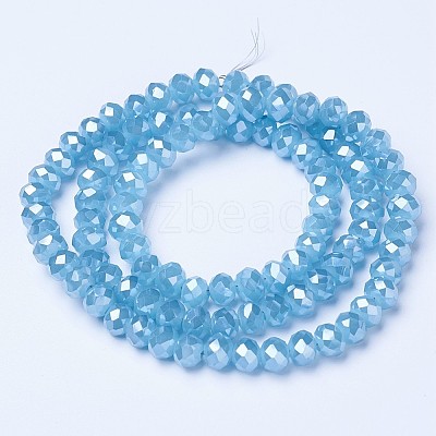 Electroplate Glass Beads Strands EGLA-A034-J10mm-A06-1